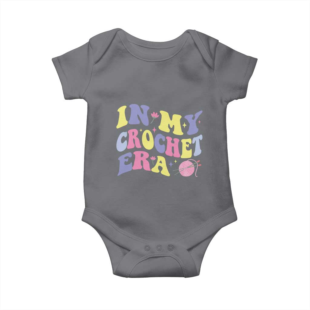 In My Crochet Era Baby Onesie TS09 Charcoal Print Your Wear