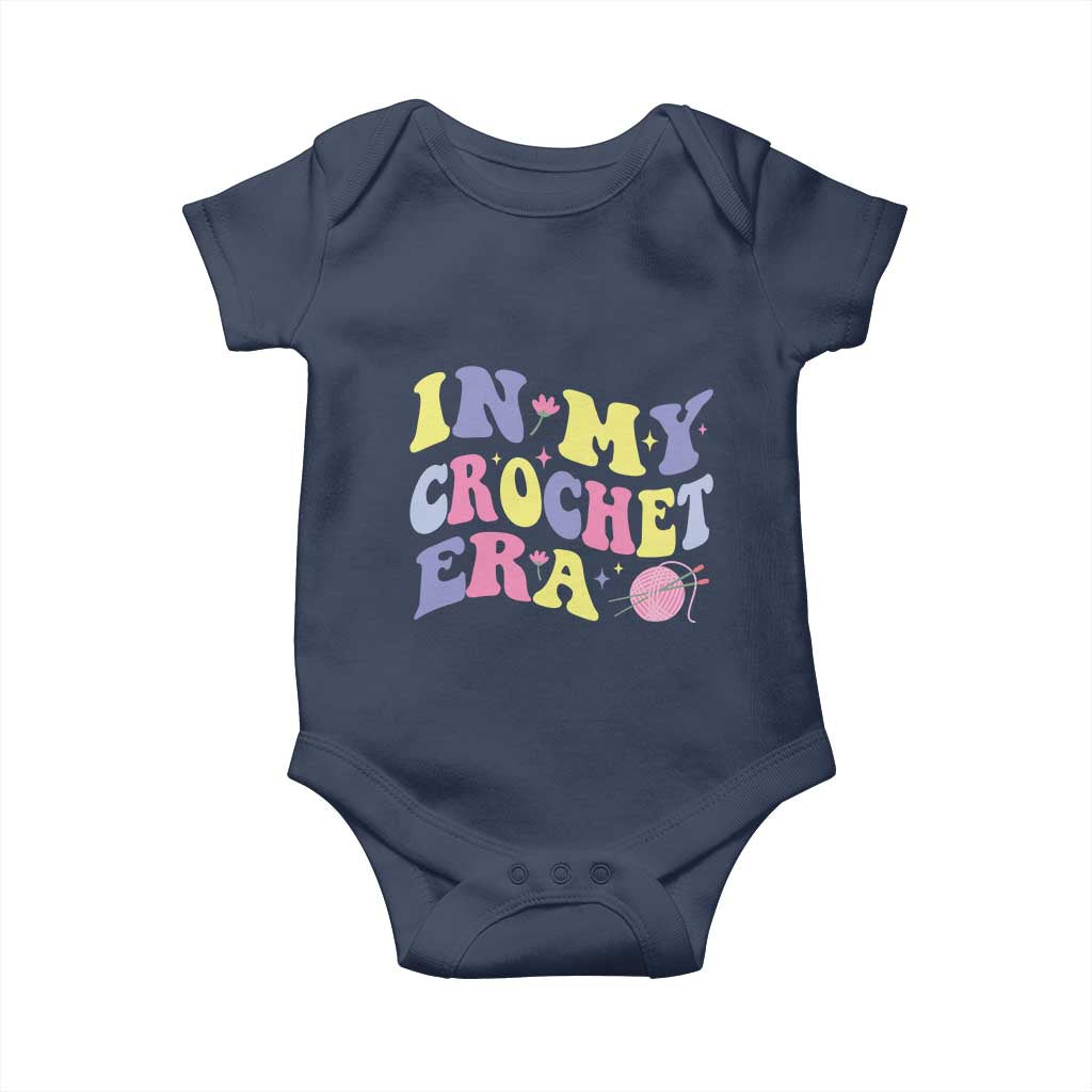 In My Crochet Era Baby Onesie TS09 Navy Print Your Wear