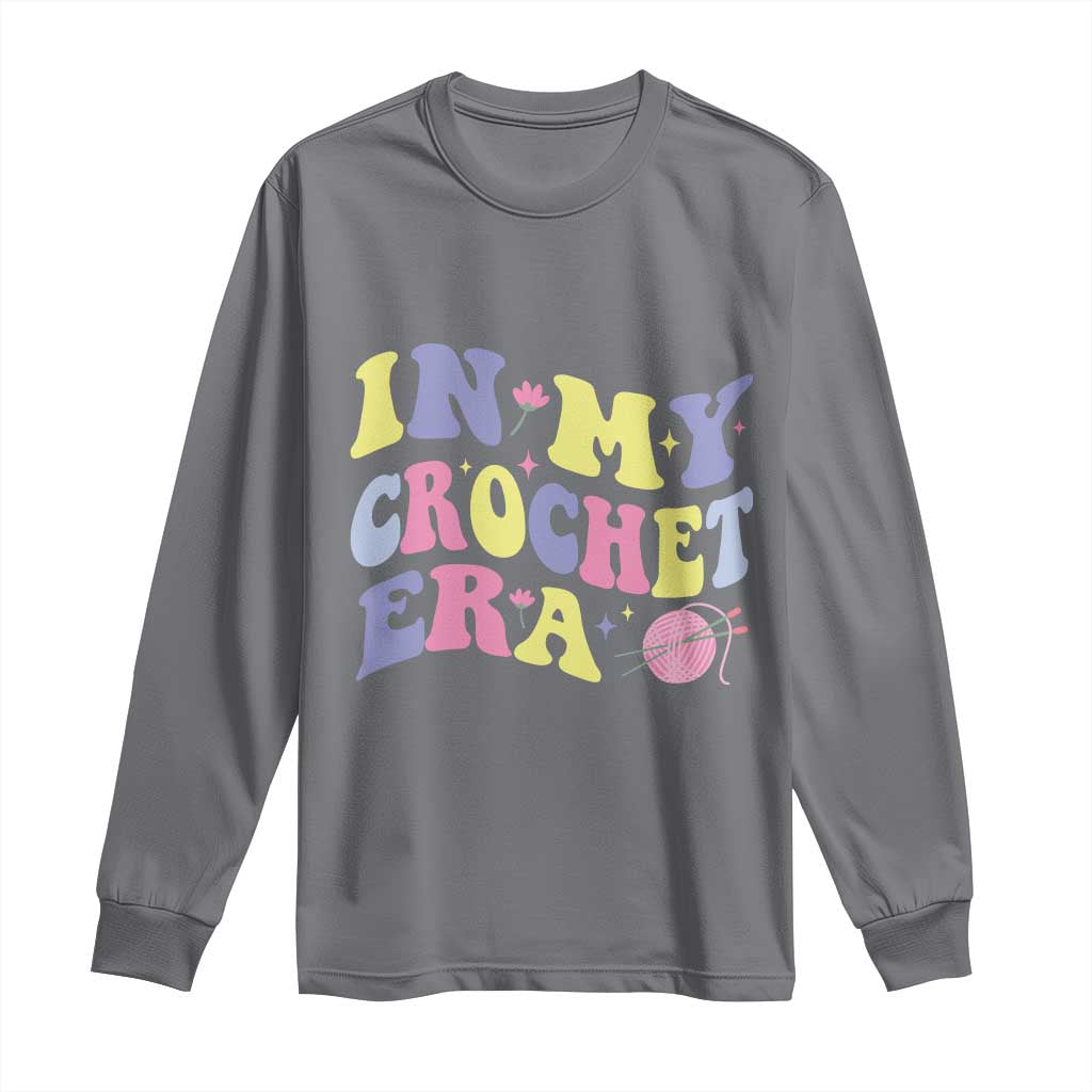 In My Crochet Era Long Sleeve Shirt TS09 Charcoal Print Your Wear