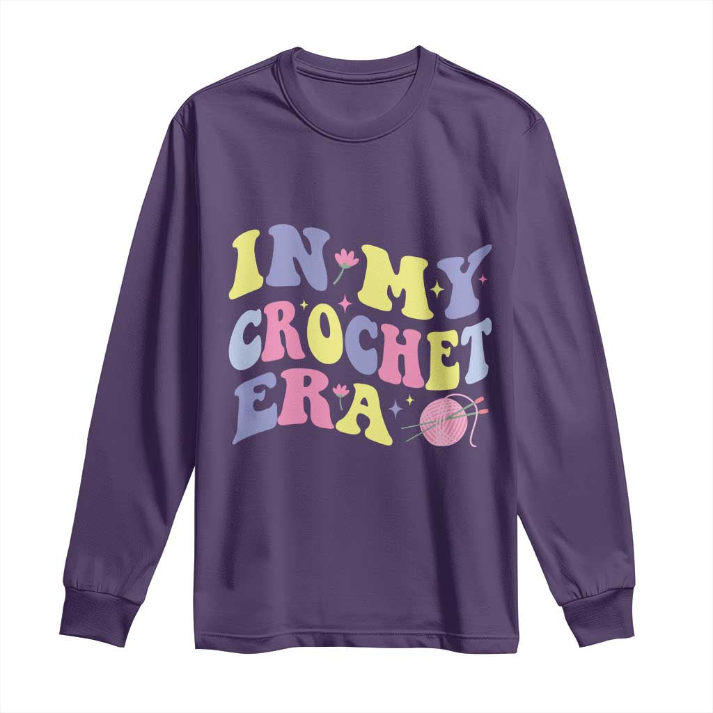 In My Crochet Era Long Sleeve Shirt TS09 Purple Print Your Wear