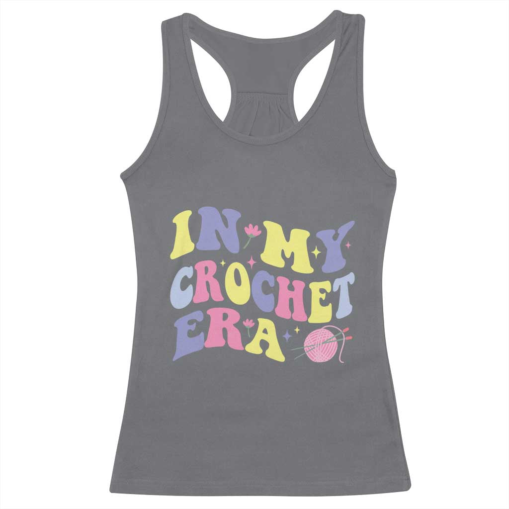 In My Crochet Era Racerback Tank Top TS09 Charcoal Print Your Wear
