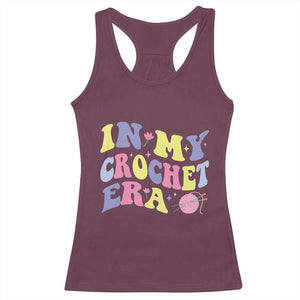In My Crochet Era Racerback Tank Top TS09 Maroon Print Your Wear