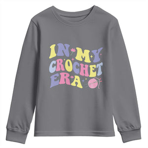 In My Crochet Era Youth Sweatshirt TS09 Charcoal Print Your Wear
