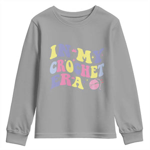 In My Crochet Era Youth Sweatshirt TS09 Sport Gray Print Your Wear