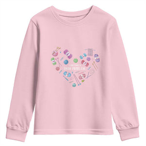 Funny Crochet Youth Sweatshirt I Don't Have A Yarn Problem Yarn Collecting Knitting TS09 Light Pink Print Your Wear