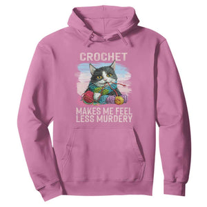 Funny Crochet Cat Hoodie Crochet Makes Me Feel Less Murdery TS09 Azalea Print Your Wear