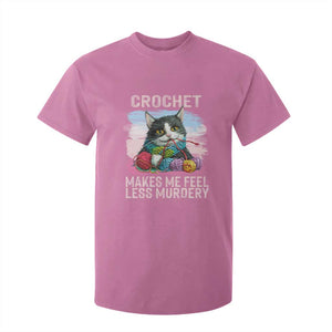Funny Crochet Cat T Shirt For Kid Crochet Makes Me Feel Less Murdery TS09 Azalea Print Your Wear