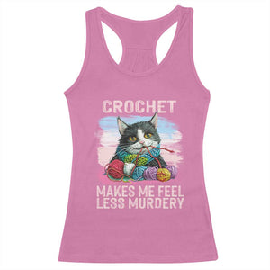Funny Crochet Cat Racerback Tank Top Crochet Makes Me Feel Less Murdery TS09 Azalea Print Your Wear