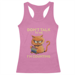 Funny Crochet Cat Racerback Tank Top Don't Talk To Me I'm Counting TS09 Azalea Print Your Wear
