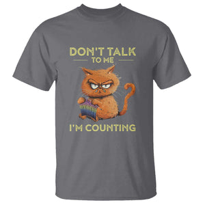 Funny Crochet Cat T Shirt Don't Talk To Me I'm Counting TS09 Charcoal Print Your Wear