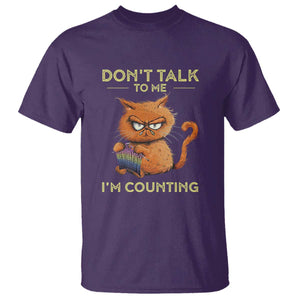 Funny Crochet Cat T Shirt Don't Talk To Me I'm Counting TS09 Purple Print Your Wear