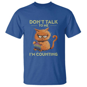 Funny Crochet Cat T Shirt Don't Talk To Me I'm Counting TS09 Royal Blue Print Your Wear