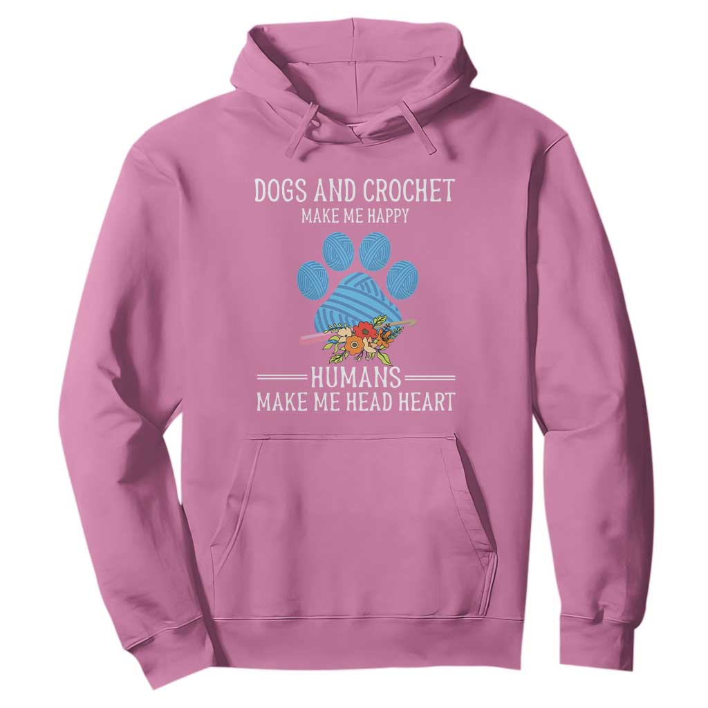 Funny Dogs And Crochet Hoodie Make Me Happy TS09 Azalea Print Your Wear