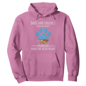 Funny Dogs And Crochet Hoodie Make Me Happy TS09 Azalea Print Your Wear