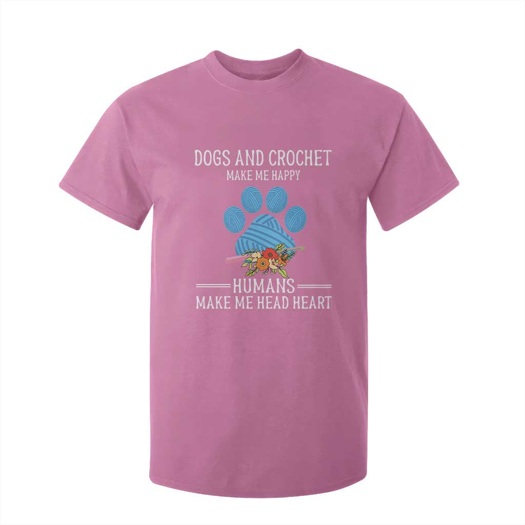 Funny Dogs And Crochet T Shirt For Kid Make Me Happy TS09 Azalea Print Your Wear