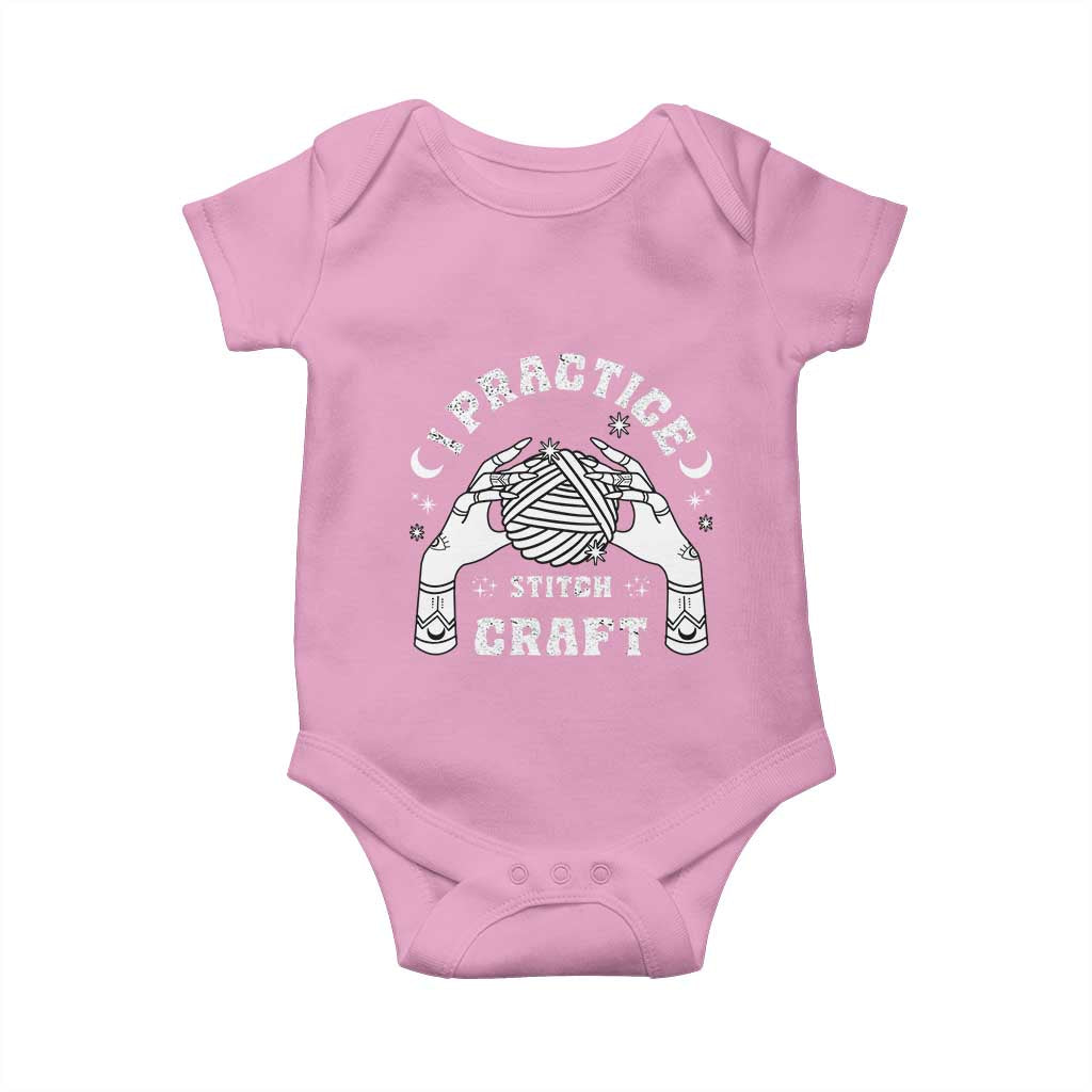 Witch Crochet Baby Onesie I Practice Stitch Craft TS09 Light Pink Print Your Wear