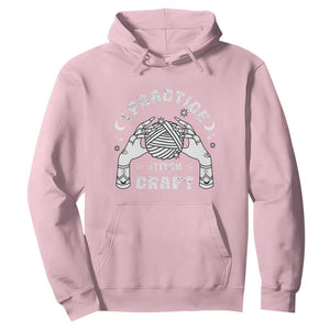 Witch Crochet Hoodie I Practice Stitch Craft TS09 Light Pink Print Your Wear