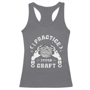 Witch Crochet Racerback Tank Top I Practice Stitch Craft TS09 Charcoal Print Your Wear