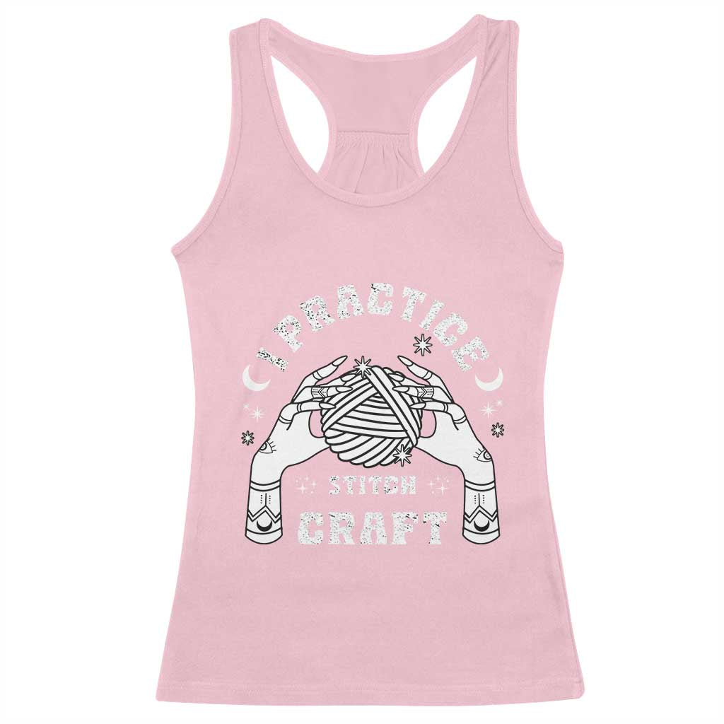 Witch Crochet Racerback Tank Top I Practice Stitch Craft TS09 Light Pink Print Your Wear