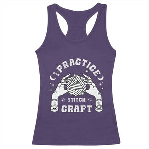 Witch Crochet Racerback Tank Top I Practice Stitch Craft TS09 Purple Print Your Wear