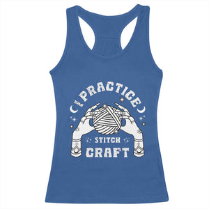 Witch Crochet Racerback Tank Top I Practice Stitch Craft TS09 Royal Blue Print Your Wear