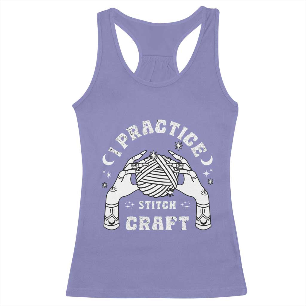 Witch Crochet Racerback Tank Top I Practice Stitch Craft TS09 Violet Print Your Wear