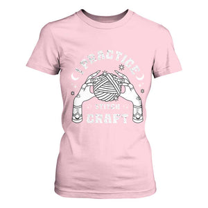 Witch Crochet T Shirt For Women I Practice Stitch Craft TS09 Light Pink Print Your Wear