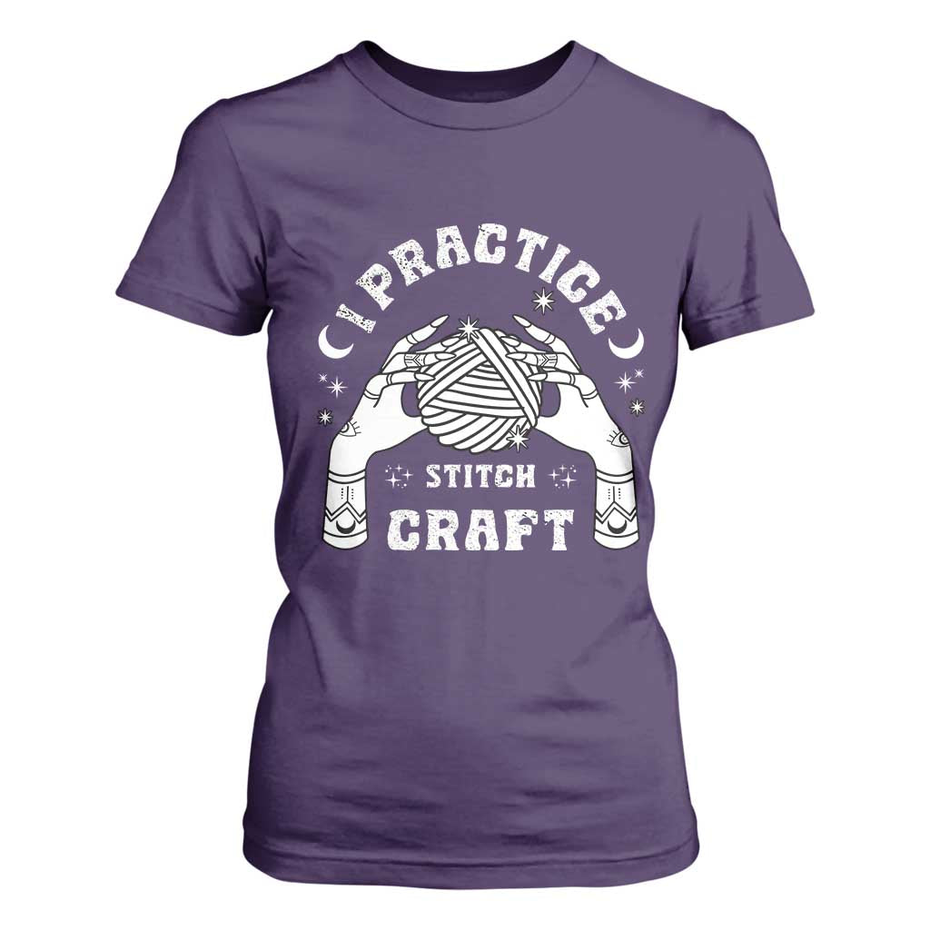 Witch Crochet T Shirt For Women I Practice Stitch Craft TS09 Purple Print Your Wear