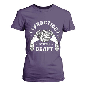 Witch Crochet T Shirt For Women I Practice Stitch Craft TS09 Purple Print Your Wear
