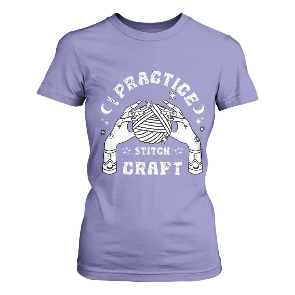 Witch Crochet T Shirt For Women I Practice Stitch Craft TS09 Violet Print Your Wear