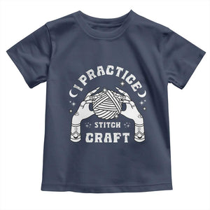 Witch Crochet Toddler T Shirt I Practice Stitch Craft TS09 Navy Print Your Wear