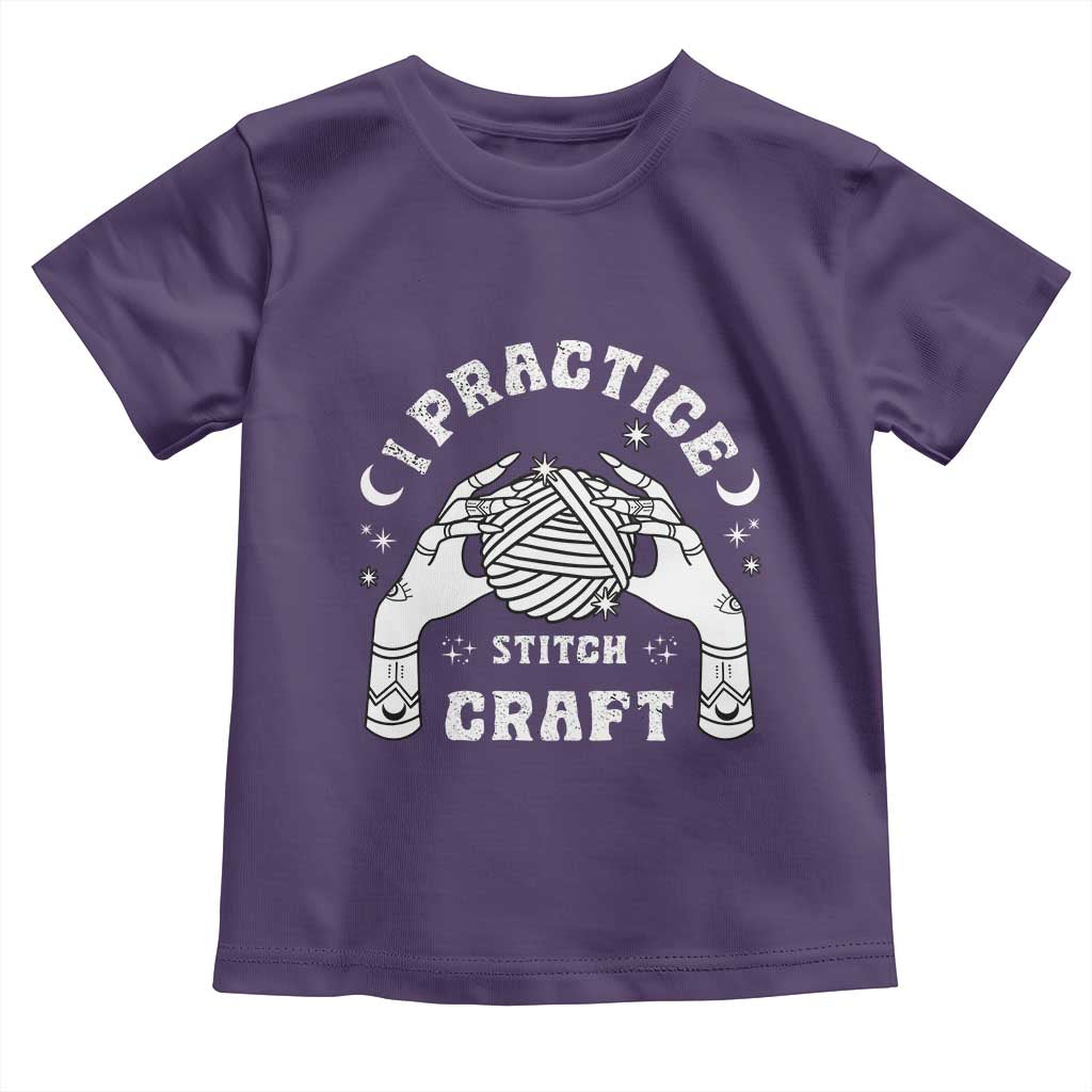 Witch Crochet Toddler T Shirt I Practice Stitch Craft TS09 Purple Print Your Wear