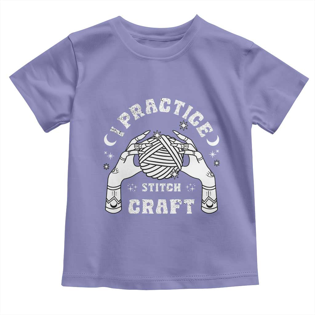 Witch Crochet Toddler T Shirt I Practice Stitch Craft TS09 Violet Print Your Wear