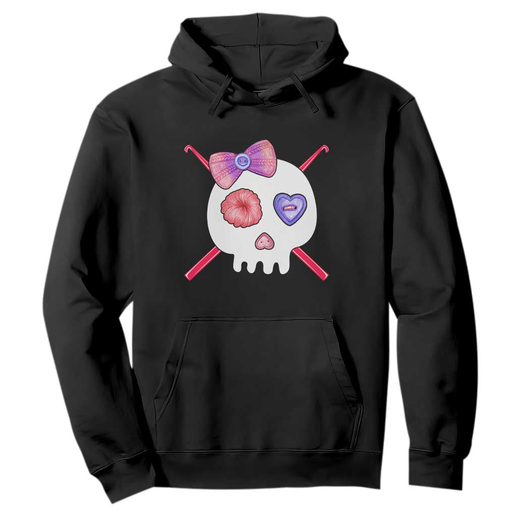 Cute Skull Crochet Knitting Hoodie TS09 Black Print Your Wear