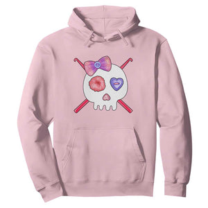 Cute Skull Crochet Knitting Hoodie TS09 Light Pink Print Your Wear