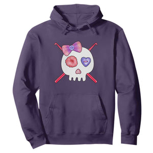 Cute Skull Crochet Knitting Hoodie TS09 Purple Print Your Wear