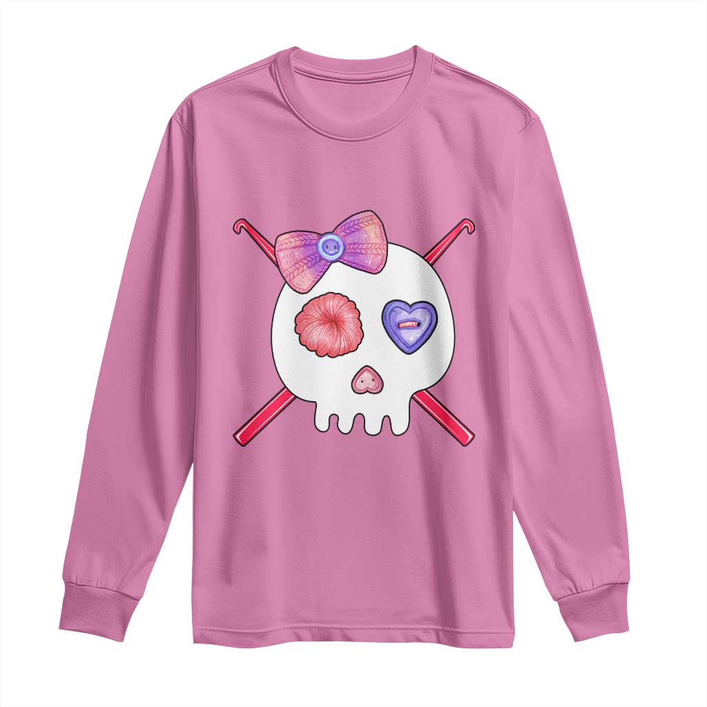 Cute Skull Crochet Knitting Long Sleeve Shirt TS09 Azalea Print Your Wear
