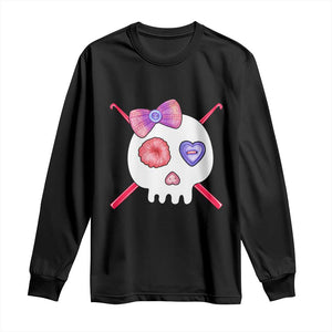 Cute Skull Crochet Knitting Long Sleeve Shirt TS09 Black Print Your Wear