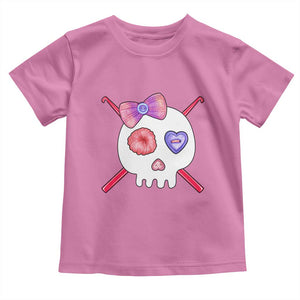 Cute Skull Crochet Knitting Toddler T Shirt TS09 Azalea Print Your Wear