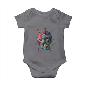 Funny Crochet Baby Onesie Yard Skull Halloween Knitting TS09 Charcoal Print Your Wear