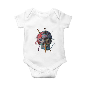 Funny Crochet Baby Onesie Yard Skull Halloween Knitting TS09 White Print Your Wear