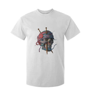 Funny Crochet T Shirt For Kid Yard Skull Halloween Knitting TS09 White Print Your Wear