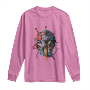 Funny Crochet Long Sleeve Shirt Yard Skull Halloween Knitting TS09 Azalea Print Your Wear