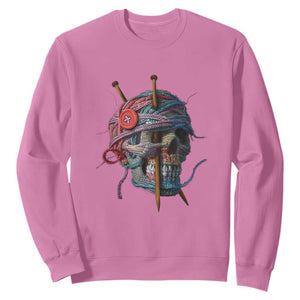 Funny Crochet Sweatshirt Yard Skull Halloween Knitting TS09 Azalea Print Your Wear