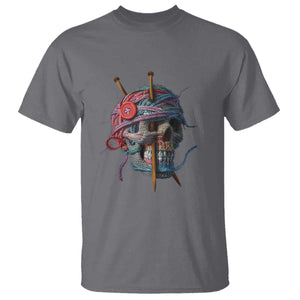 Funny Crochet T Shirt Yard Skull Halloween Knitting TS09 Charcoal Print Your Wear