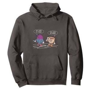 Funny Crochet Coffee Lover Hoodie She Loves Me More TS09 Dark Chocolate Print Your Wear