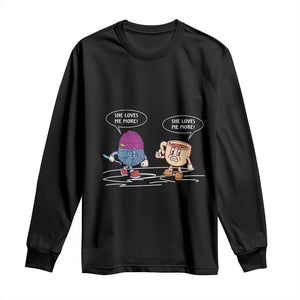Funny Crochet Coffee Lover Long Sleeve Shirt She Loves Me More TS09 Black Print Your Wear