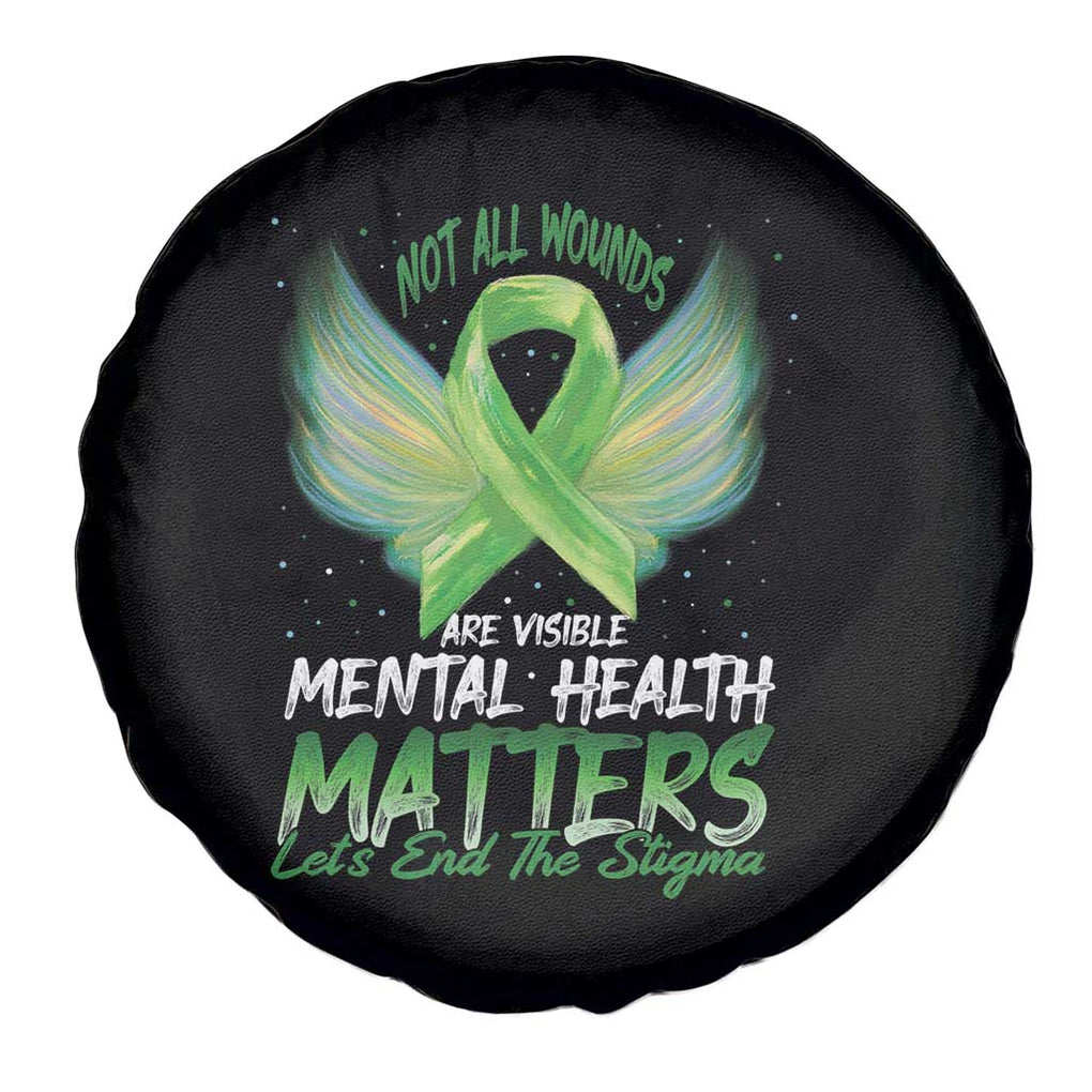 Mental Health Awareness Spare Tire Cover Not All Wounds Are Visible Let's End The Stigma TS09 Print Your Wear