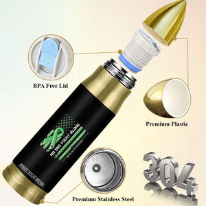 Mental Health Awareness Bullet Tumbler No One Fights Alone America Flag Green Ribbon TS09 Print Your Wear