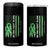 Mental Health Awareness 4 in 1 Can Cooler Tumbler No One Fights Alone America Flag Green Ribbon TS09 One Size: 16 oz Black Print Your Wear